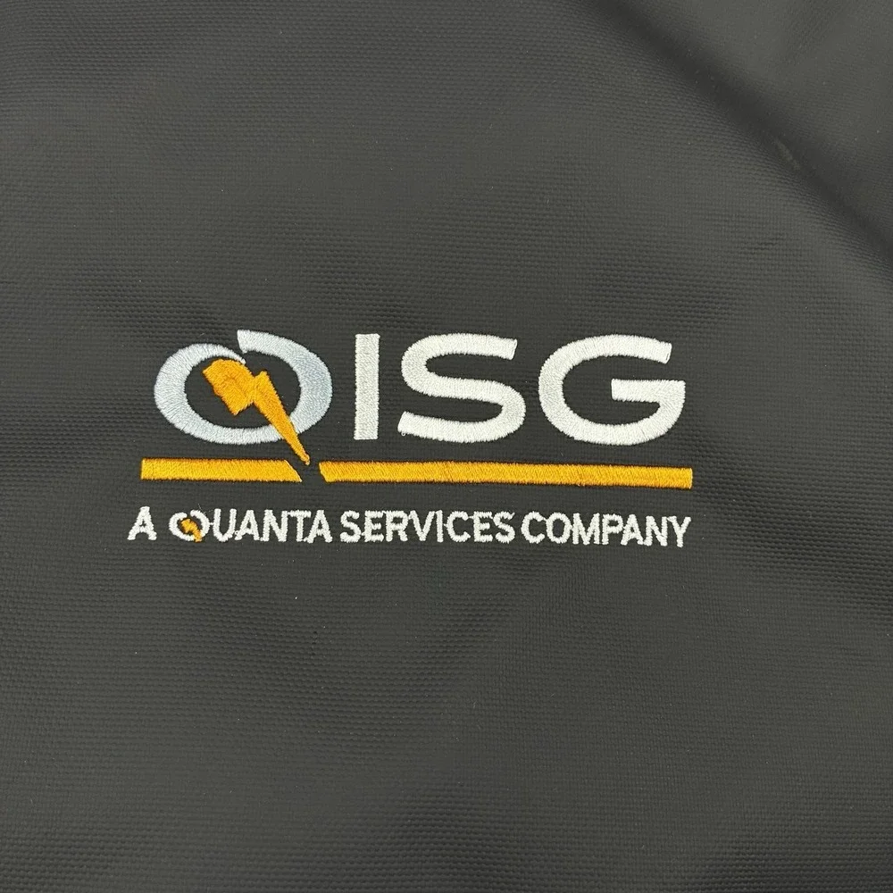 TravisMathew Backpack Black Laptop Travel Bag QISG Quanta Services Logo NWT